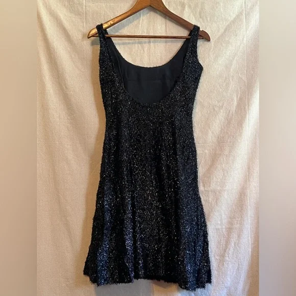 Stephen Sprouse 1980s Metallic Black Mini Dress — Vintage - Picture 4 of 8